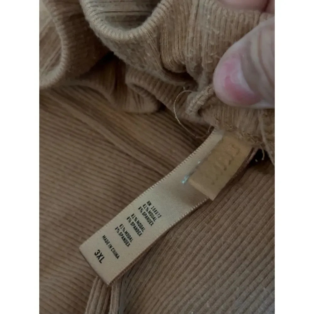 SKIMS Camel Rib Sleepwear Loungewear Pajamas Set Size 3XL - Picture 6 of 10